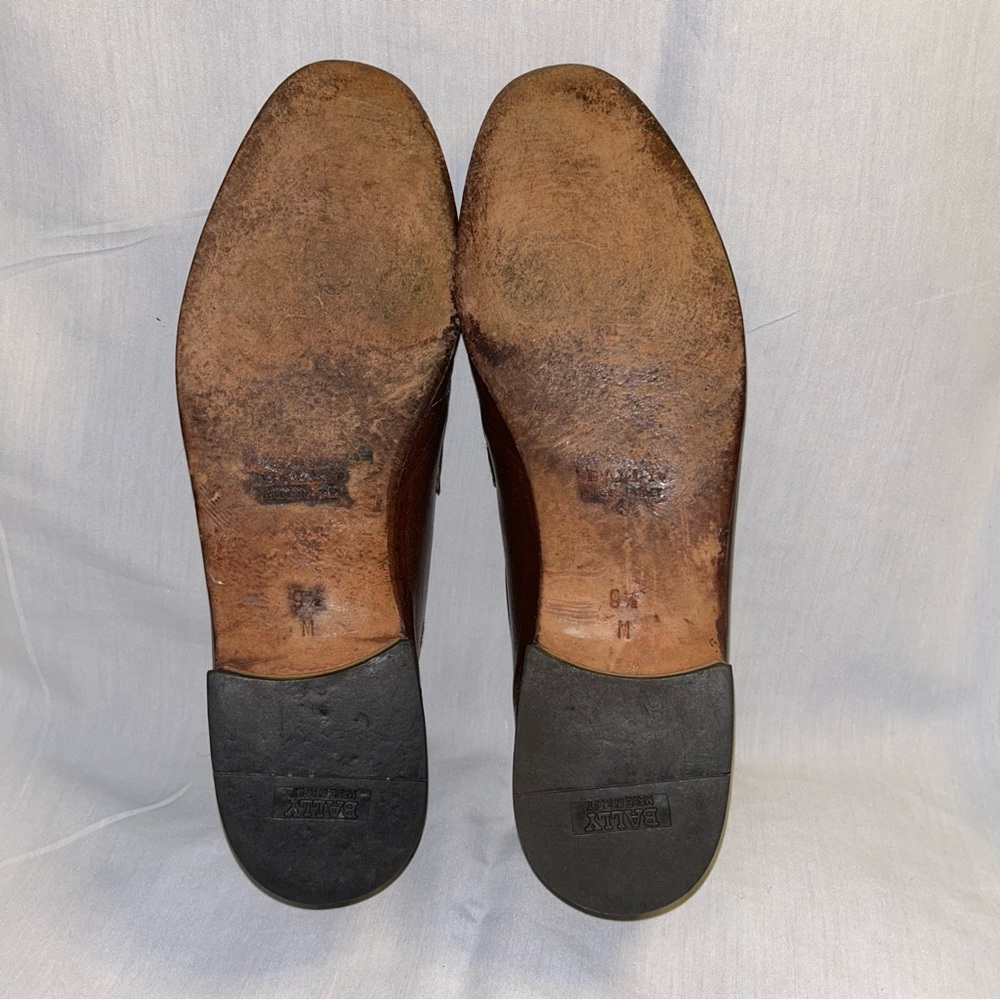 Bally Brown Italian Leather Loafers with Tassels Size 9.5M Great Condition - Picture 10 of 11
